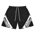 Chevron Panel Nylon Shorts (Black)